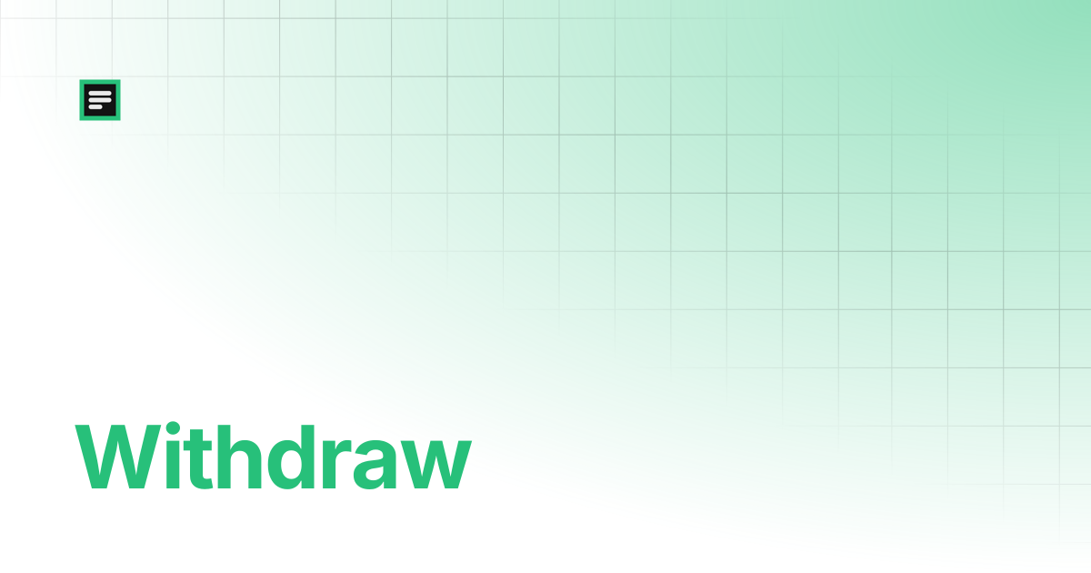 Withdraw | TSS Docs